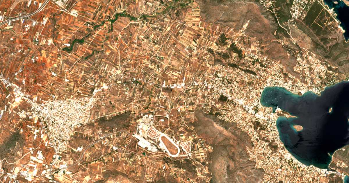 Carte satellite de Koulidás
