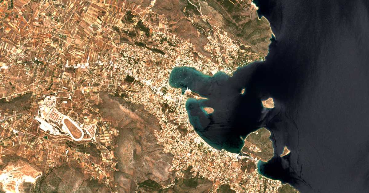 Carte satellite de Pórto Ráfti