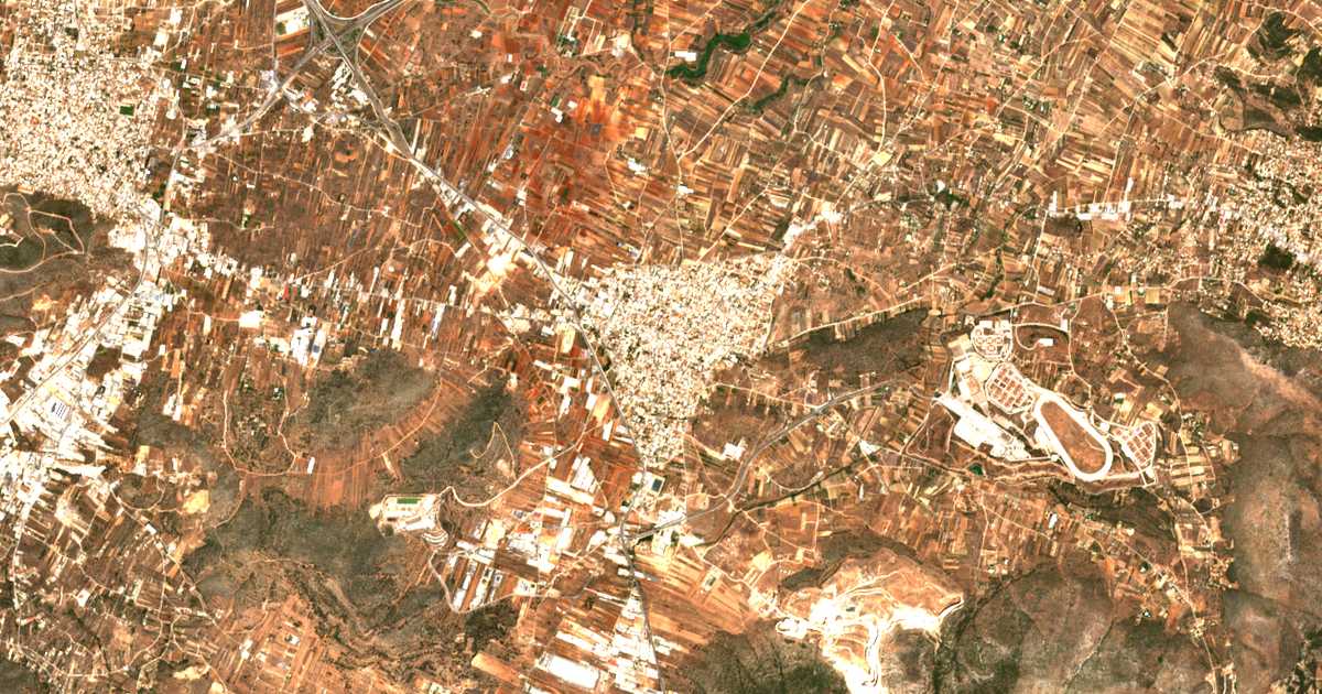 Carte satellite de Markópoulo Mesogéas