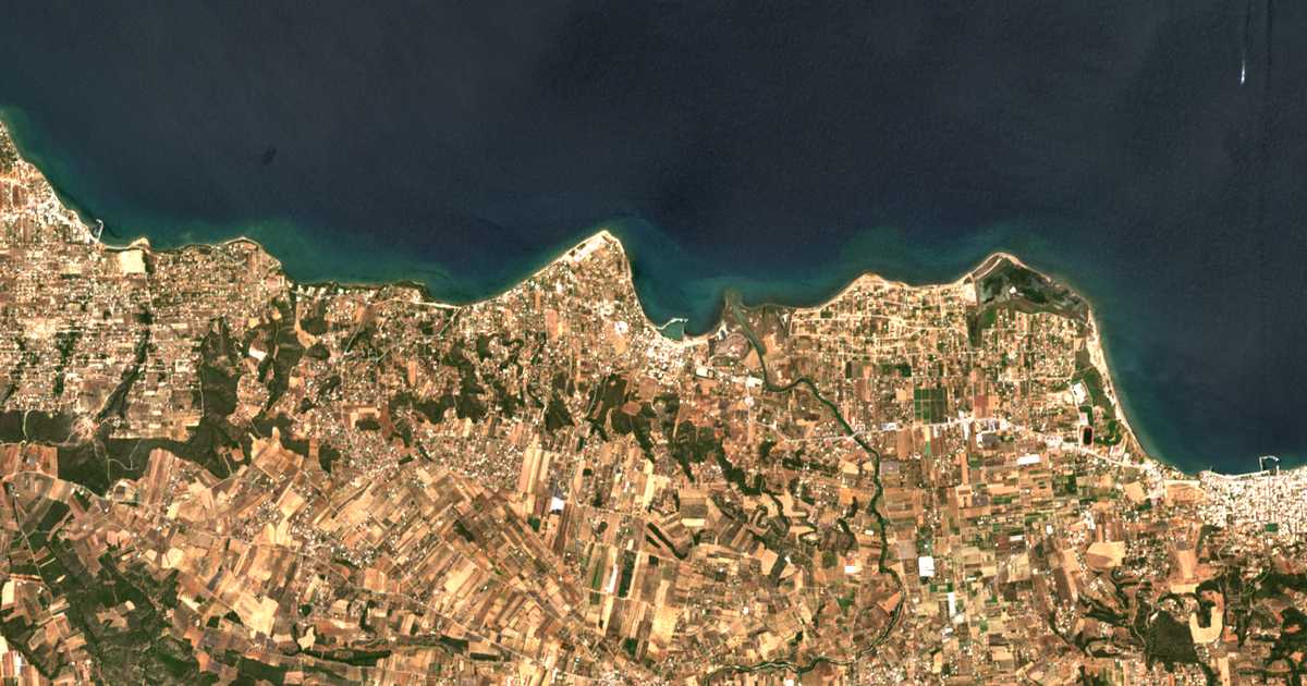 Carte satellite de Chalkoútsi