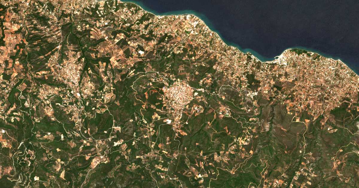 Carte satellite de Kálamos