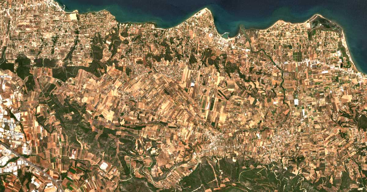 Carte satellite de Kamári
