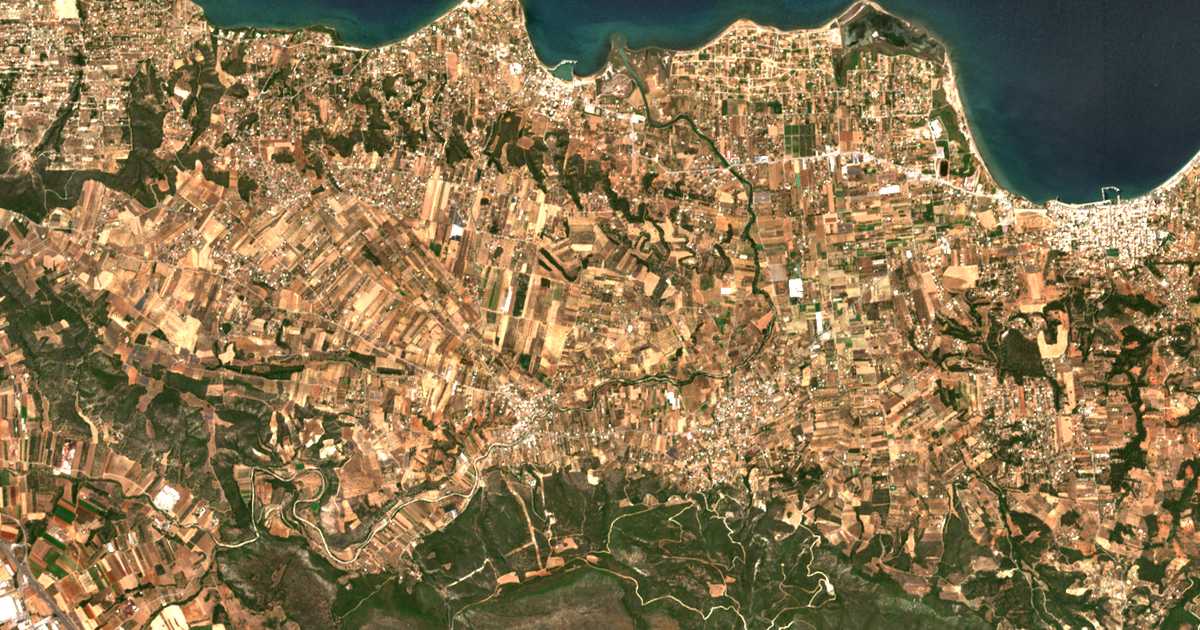Carte satellite de Katifóri