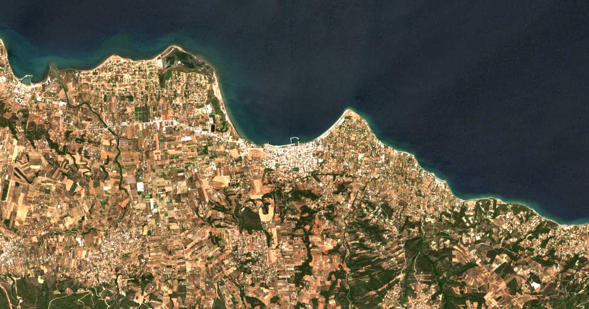 Carte satellite de Néa Palátia