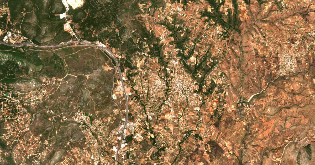 Carte satellite de Polydéndri