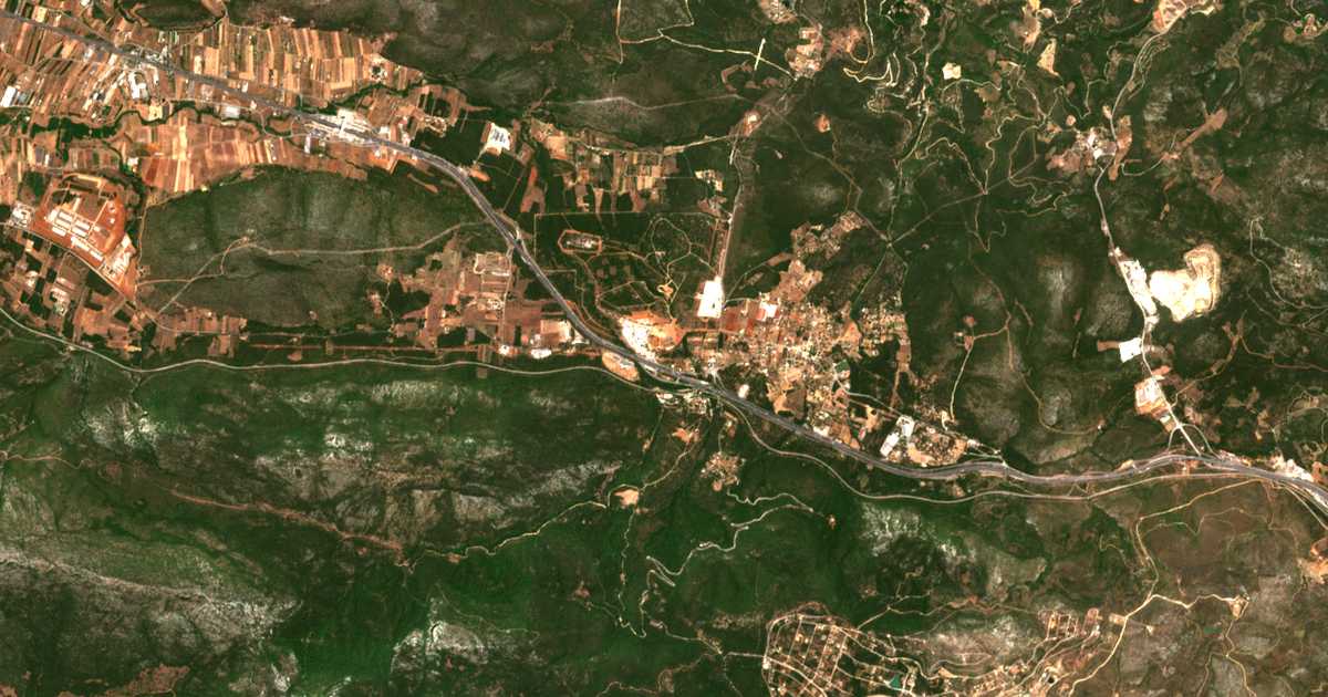 Carte satellite de Sfendáli