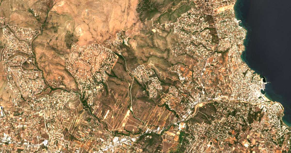Carte satellite de Kallitechnoúpolis