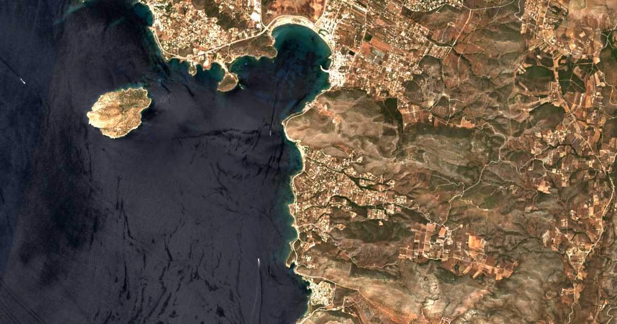 Carte satellite de Thymári