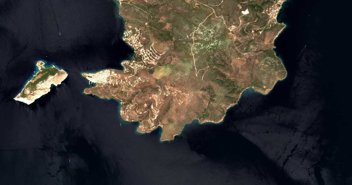 Carte satellite de Sfentoúrion