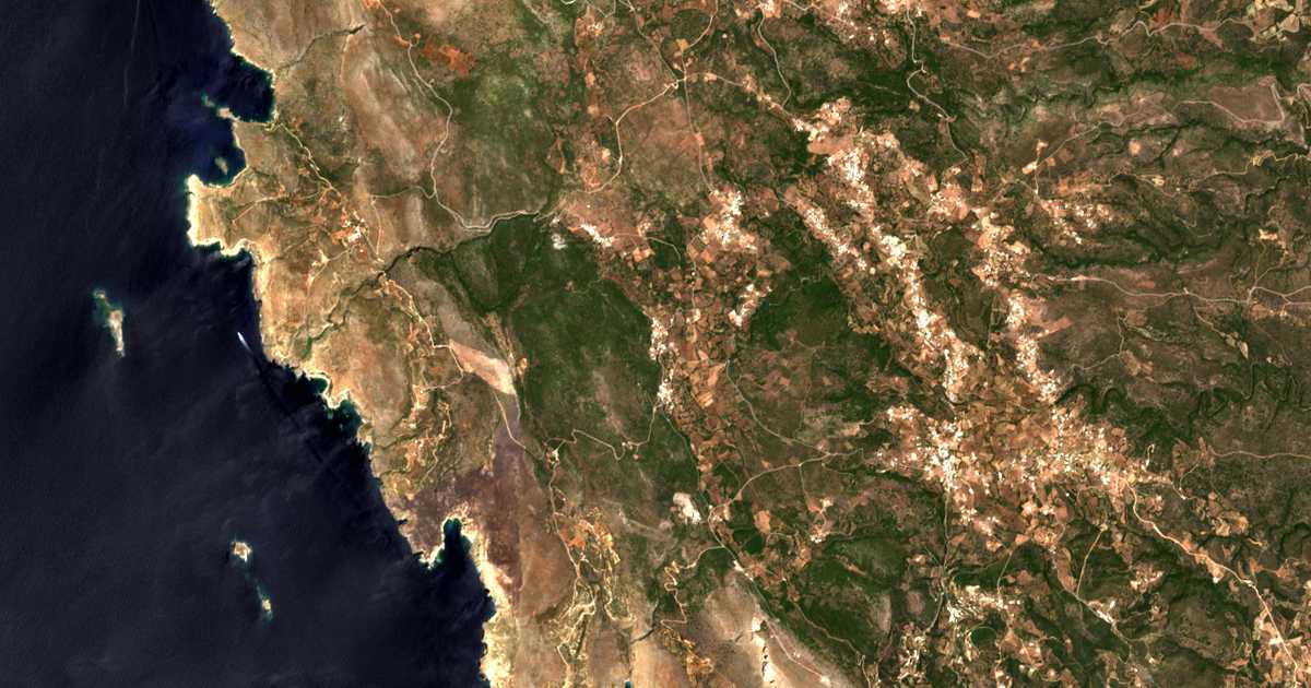 Carte satellite de Drymón