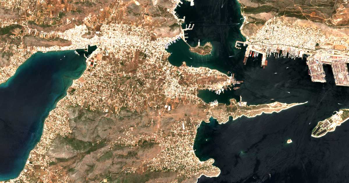 Carte satellite de Ambelákia