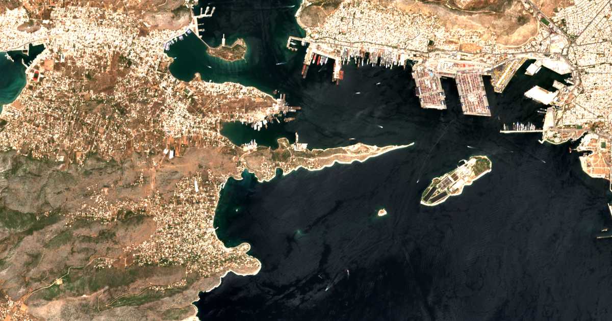 Carte satellite de Kynosoúra