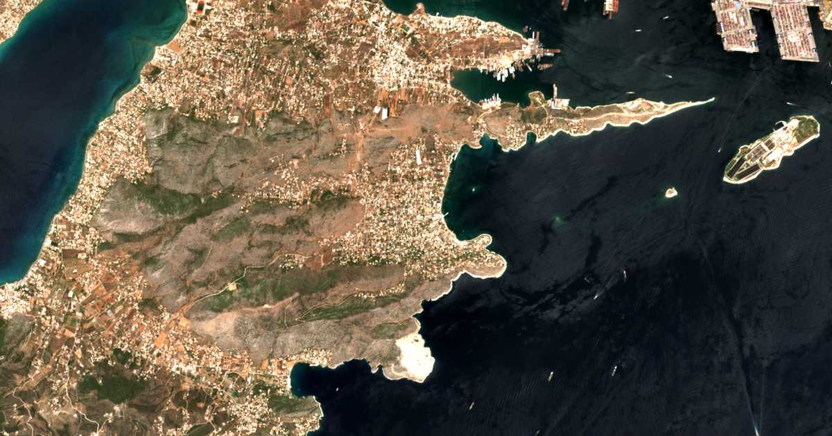 Carte satellite de Selínia