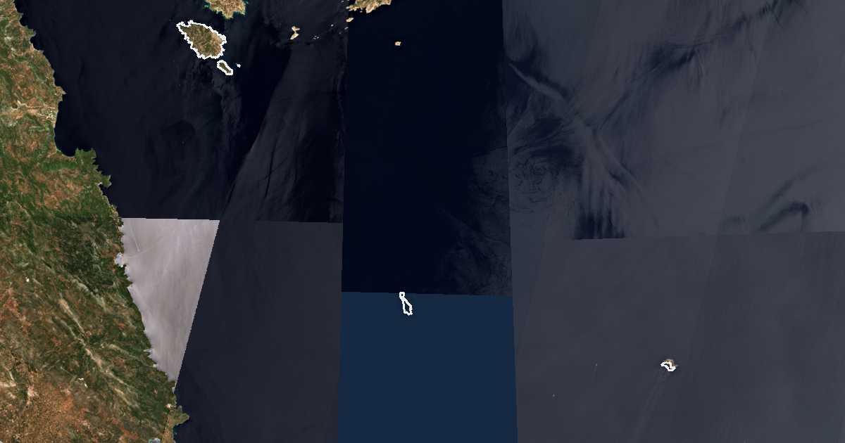 Image satellite avec la limite tracée: Spetsès