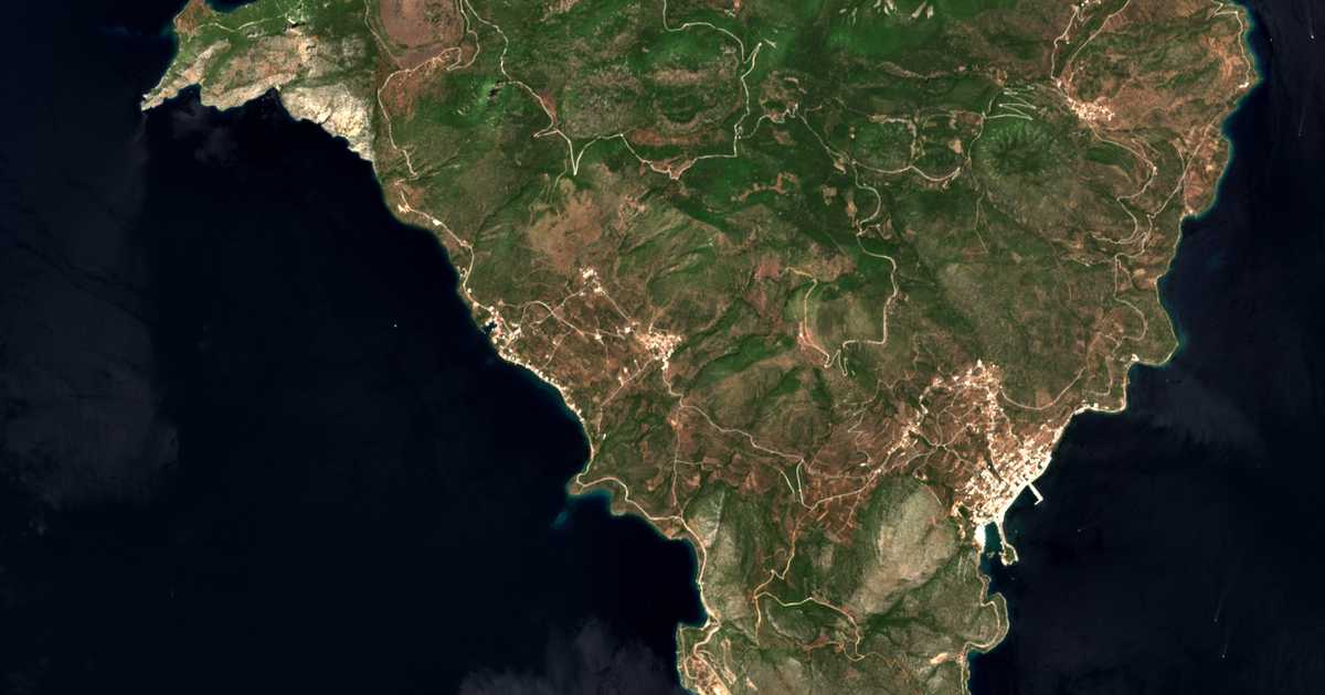 Carte satellite de Megalochóri