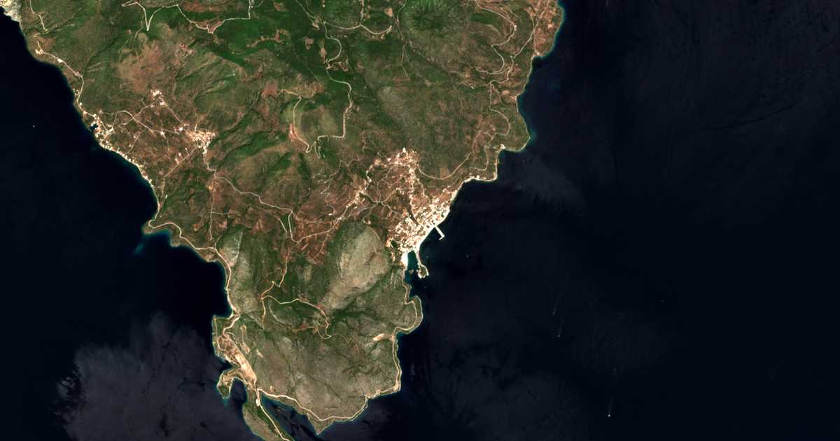Carte satellite de Méthana