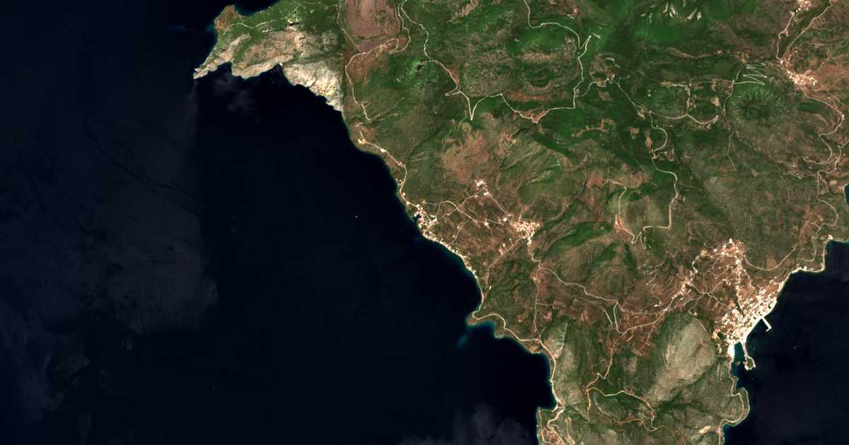 Carte satellite de Vathý