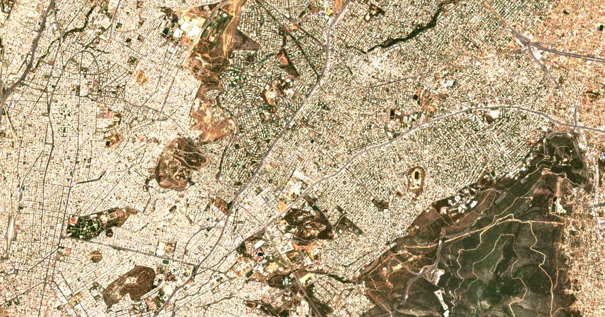 Carte satellite de Néo Psychikó