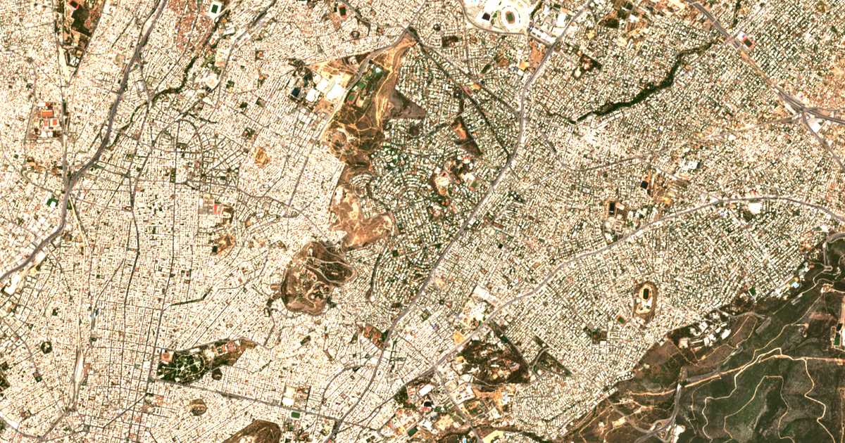 Carte satellite de Psychikó