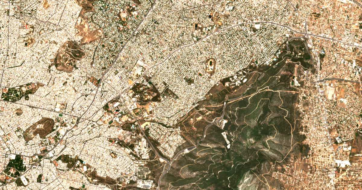 Carte satellite de Papágos