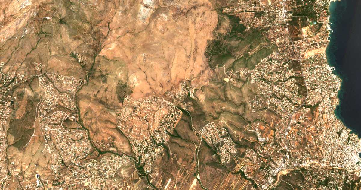 Carte satellite de Ntaoú Pentéli