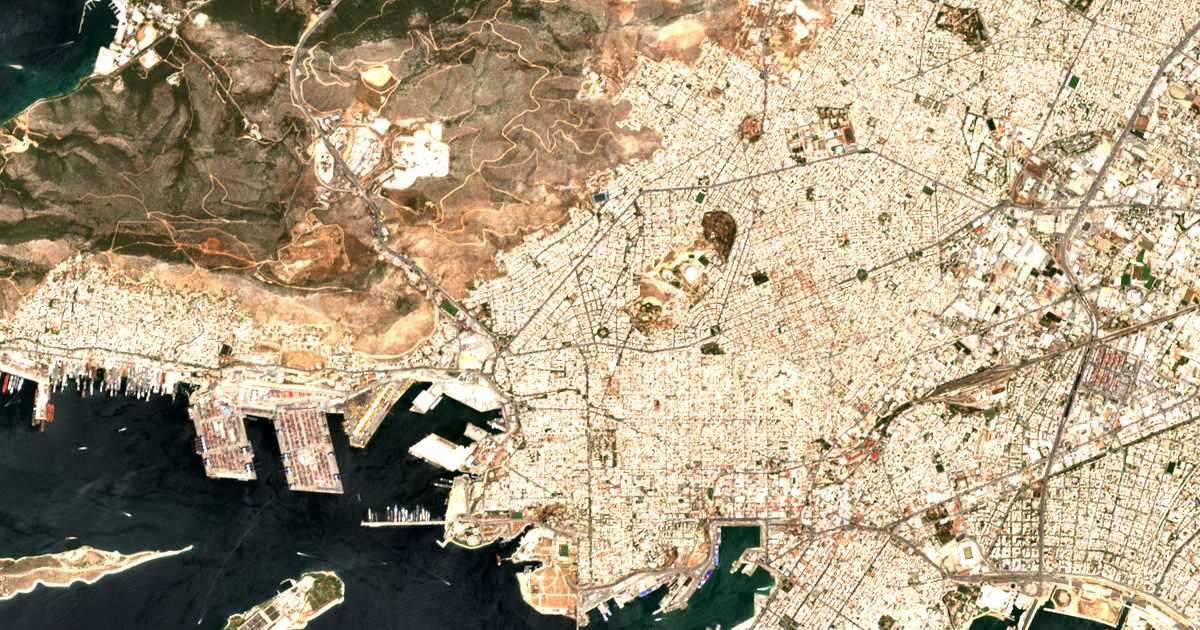 Carte satellite de Keratsíni