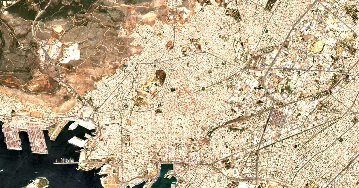 Carte satellite de Nikaia