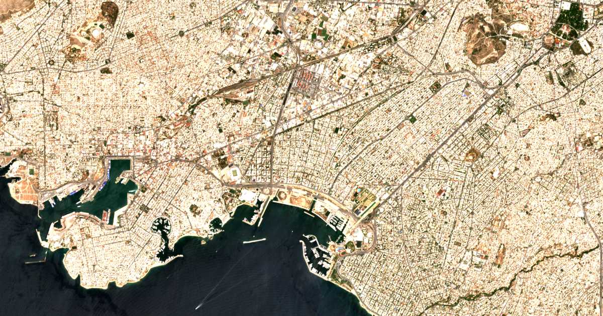 Carte satellite de Moscháto