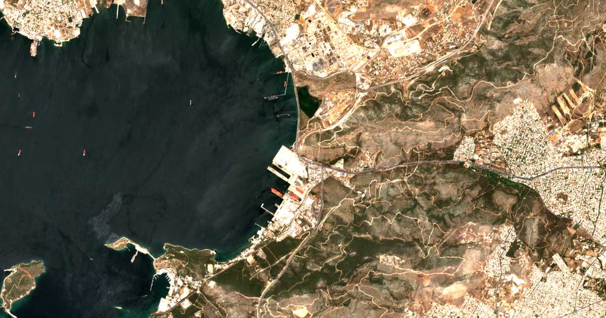 Carte satellite de Skaramangás