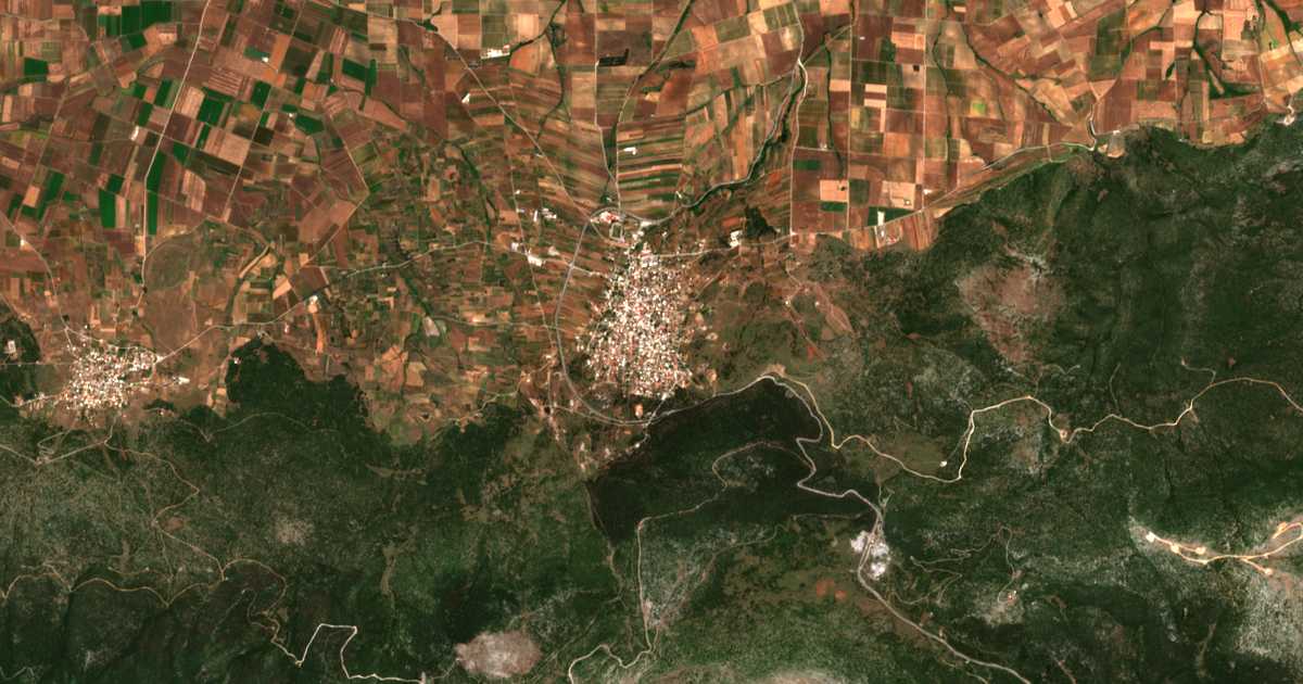 Carte satellite de Erythrés