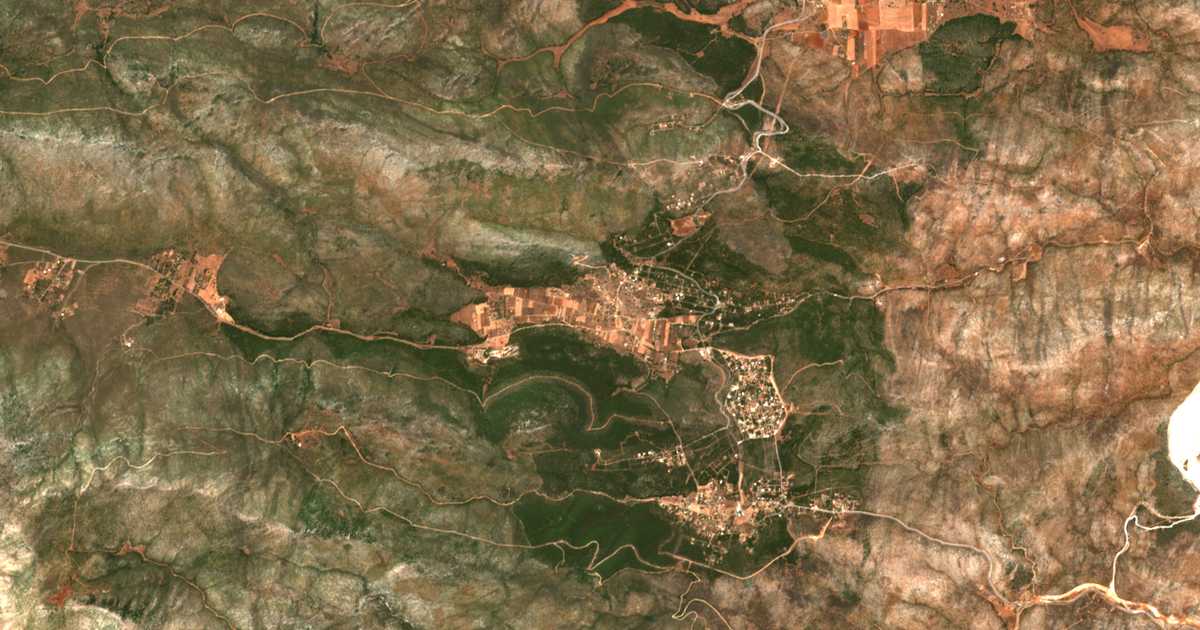 Carte satellite de Palaiochórion