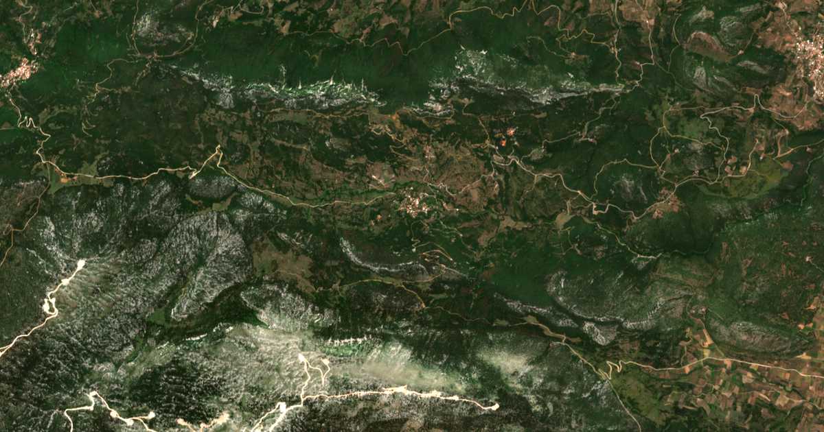 Carte satellite de Evangelístria