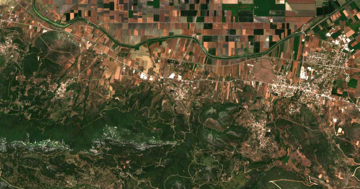 Carte satellite de Pétra