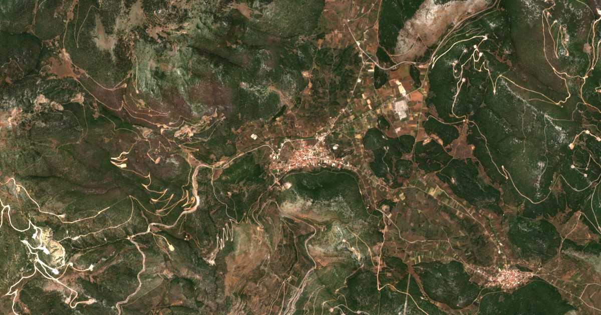 Carte satellite de Dístomo