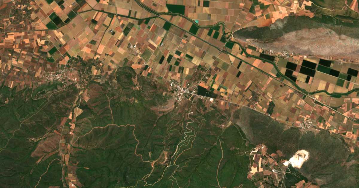 Carte satellite de Chéronée
