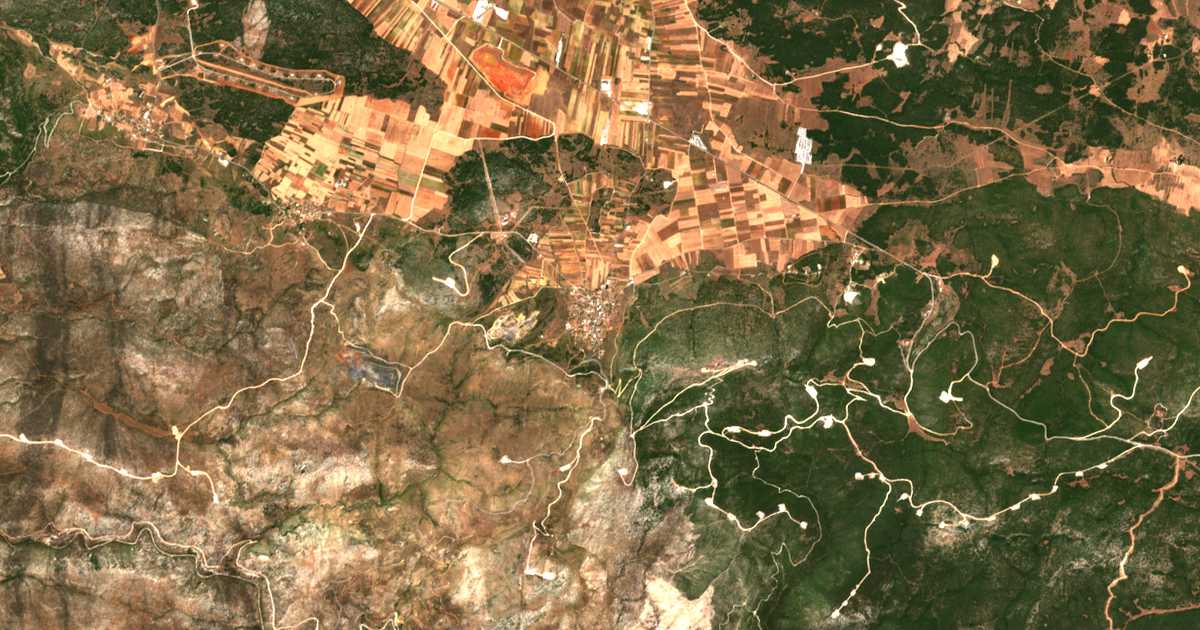 Carte satellite de Stefáni