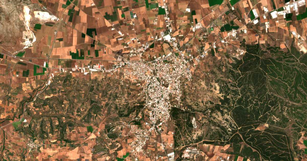 Carte satellite de Thèbes