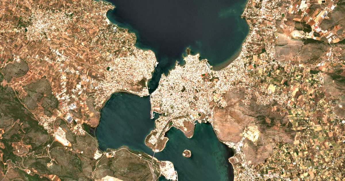 Carte satellite de Chalcis