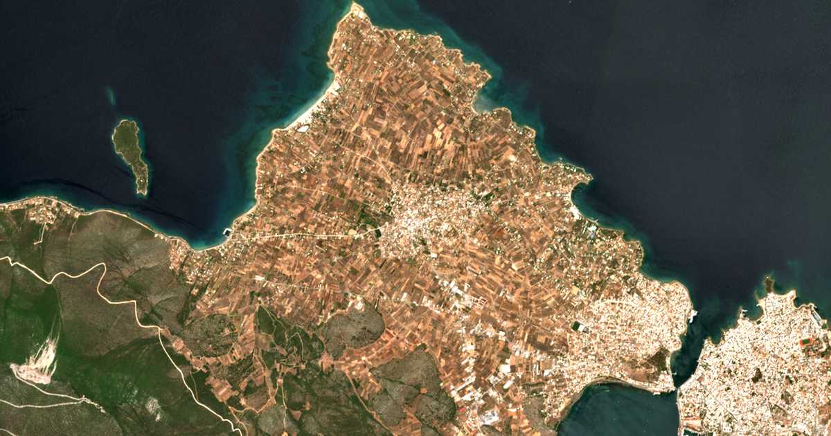 Carte satellite de Drosiá