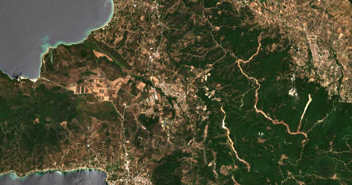 Carte satellite de Ágios