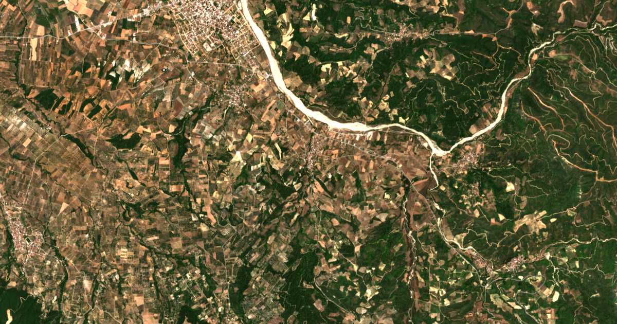 Carte satellite de Kamária