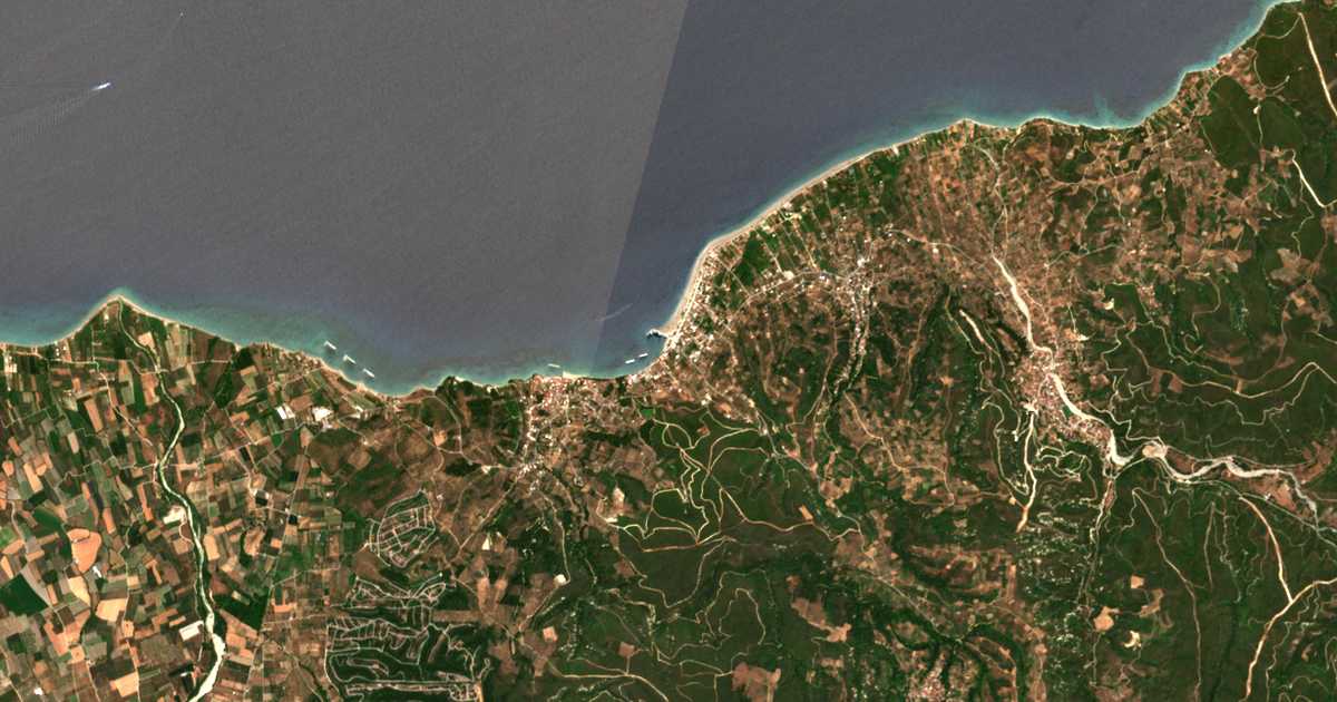 Carte satellite de Pefki