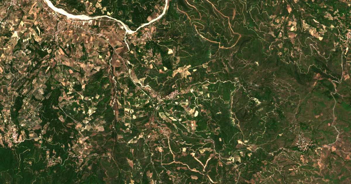 Carte satellite de Voutás