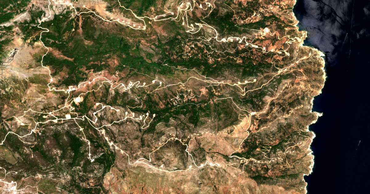 Carte satellite de Antiás