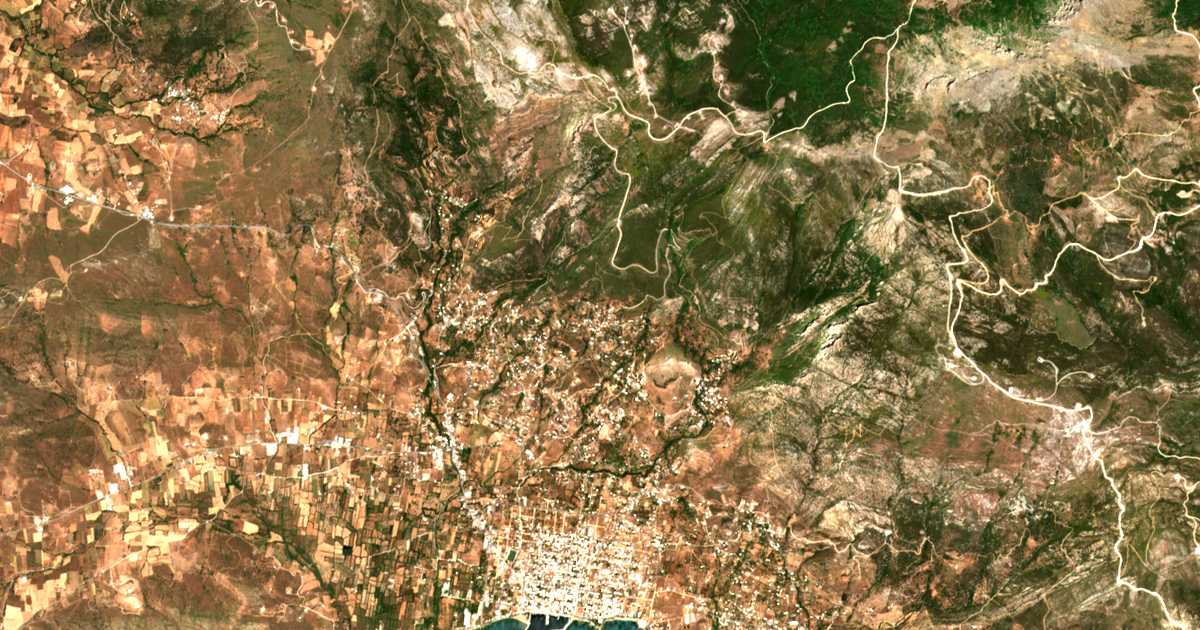 Carte satellite de Mekounída