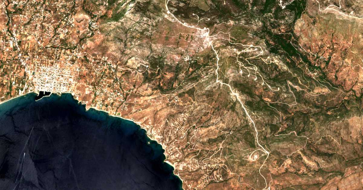 Carte satellite de Metóchion