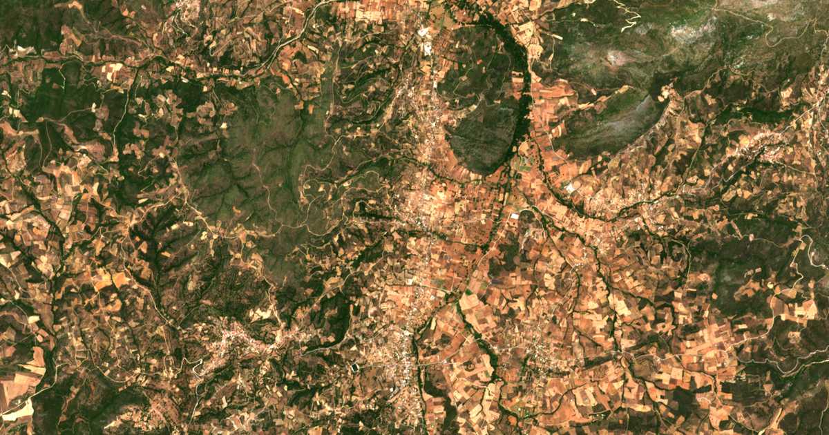 Carte satellite de Dáfni