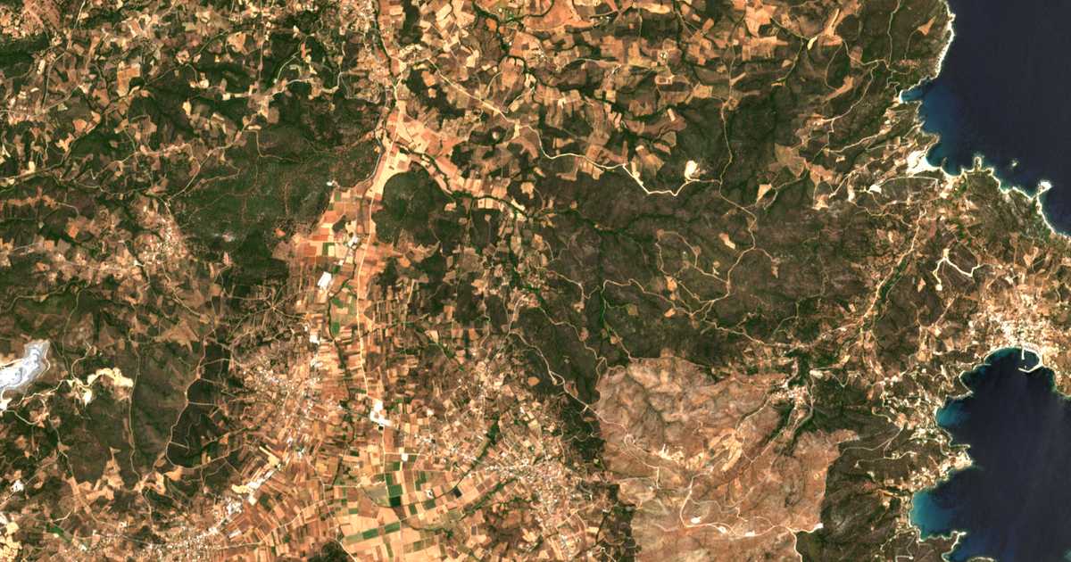 Carte satellite de Drosiá