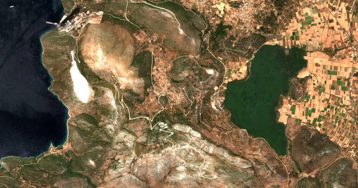 Carte satellite de Kaléntzi
