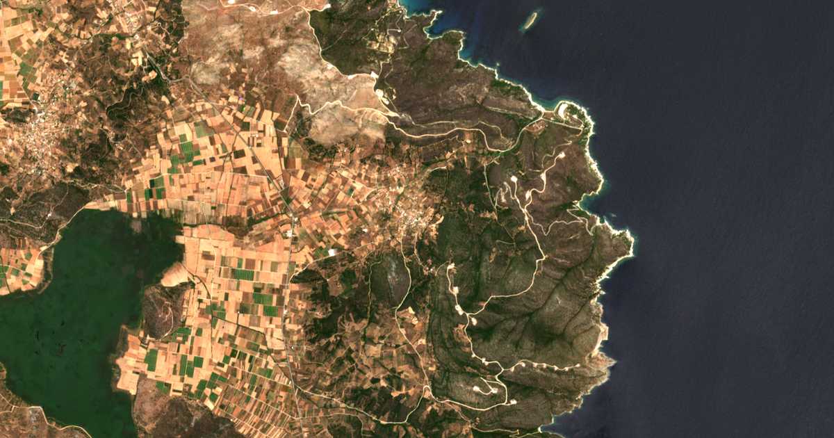 Carte satellite de Kóskina